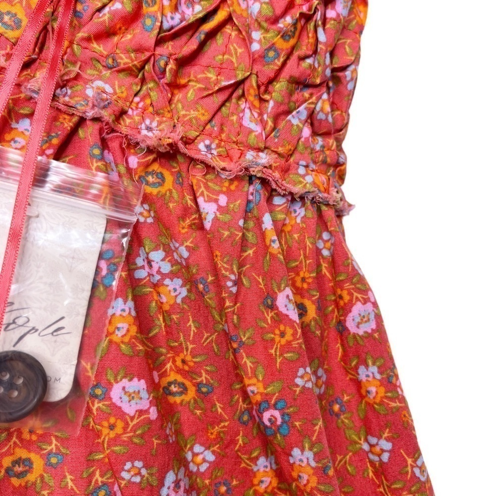 FREE PEOPLE NWT Petunia Backless Floral Mini Dress Size Medium in Poppy Combo - Picture 12 of 16